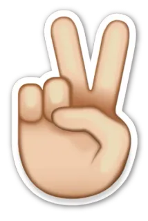 ✌ f51c99d2 pace, vittoria, gesto della mano, dita, emoji telegram sticker