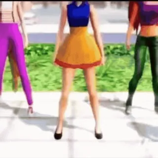 🤩 753585ac boneka, perempuan, animasi, menari telegram sticker