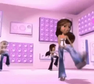 🤩 b1e589d1 Bratz, boneka, fashion, kartun, animasi, menari, perempuan telegram sticker