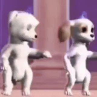 🤩 c19e887f anak anjing, binatang, anjing, tarian, kartun, imut telegram sticker