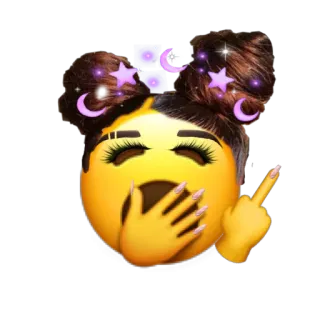 🥱 58bf6b7f Emoji, Dito medio, Offensivo, Gesto telegram sticker