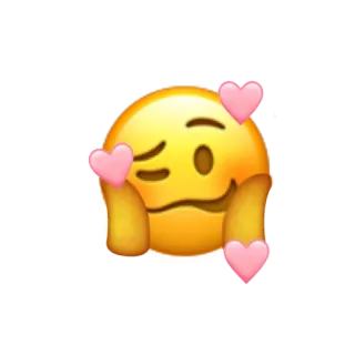 🥴 aa79b10b Emoji, Cuore, Occhiolino, Amore, Affetto telegram sticker