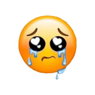 🥺 b4338840 emoji, triste, piangere, lacrime, occhi a cuore, emoticon, espressione telegram sticker