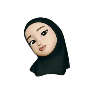 🙂 534808d5 Hijab, Femme, Portrait, Avatar, Dessin animé, Fille, Islam, Musulman(e) whatsapp sticker