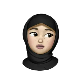 😬 5444276d emoji, hijab, femme, autocollant, visage, personne, islam, musulman whatsapp sticker
