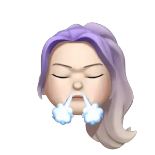 😤 5319b814 絵文字, 顔, 湯気, 怒り, 不満, イライラ, 頭, ミーム telegram sticker