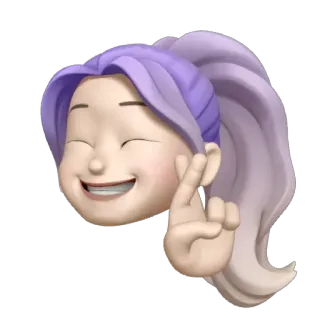 🤞 6c6de2c0 絵文字, 幸運, ジェスチャー, 指クロス, 女性, 漫画, 頭, 紫色の髪 telegram sticker