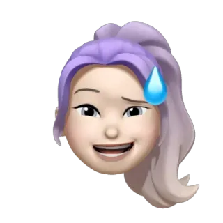 😅 75f6188a 絵文字, 不安, 汗, 緊張, 漫画顔 telegram sticker