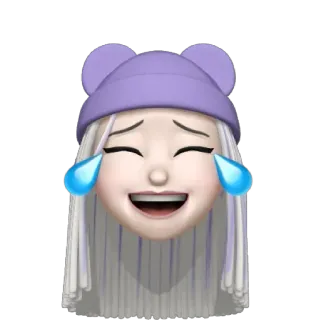 😂 e22cf4ff emoji, crying, laughing, happy, cute, sticker, girl, lol telegram sticker