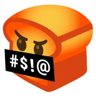 🍞 279e73c1 #$!@ Biểu tượng cảm xúc, Kiểm duyệt, Tức giận, Xúc phạm telegram sticker