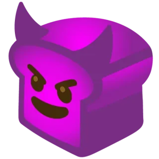 🍞 42231232 bánh mì, quỷ, phim hoạt hình, đồ ăn, màu tím telegram sticker