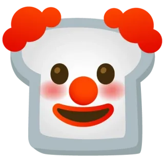 🍞 bf6da45b Chú hề, Emoji, Phim hoạt hình, Hài hước, Mặt hề telegram sticker