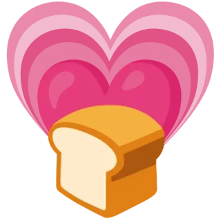 🍞 d4929035 bánh mì, trái tim, đồ ăn, tình yêu, tiệm bánh telegram sticker