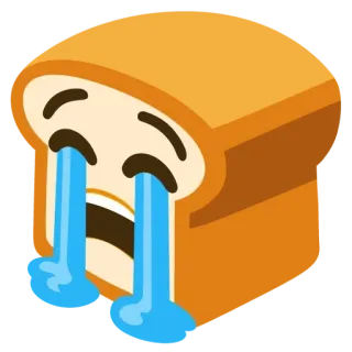 🍞 d507fa1a bánh mì, khóc, buồn, đồ ăn, emoji telegram sticker