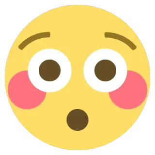 😳 2c7d04bd Emoji, Gezicht, Geschrokken, Verrast, Geel telegram sticker