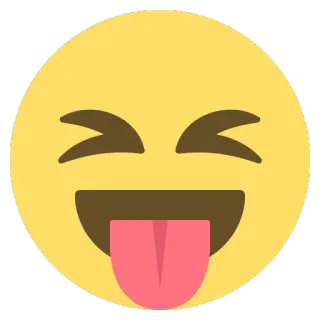 😝 4fcf4eed Emoji, Gezicht, Tong, Blij, Smiley telegram sticker
