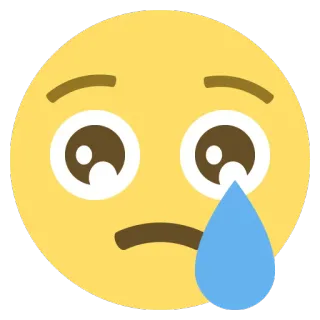 😢 558e6df7 emoji, verdrietig, huilen, traan, uitdrukking, gevoel telegram sticker