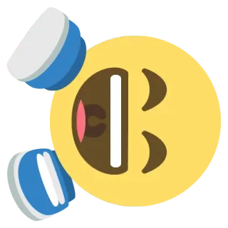 🤣 78541adb emoji, ondersteboven gezicht, uitdrukking, smiley telegram sticker