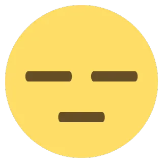 😑 82a83b5b Emoji, Uitdrukkingsloos, Gezicht, Geel, Neutraal telegram sticker