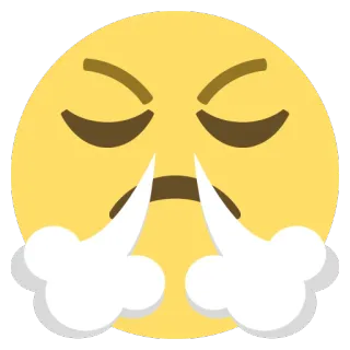 😤 8690469b Emoji, Boos, Gefrustreerd, Geïrriteerd, Stomend, Gezicht telegram sticker