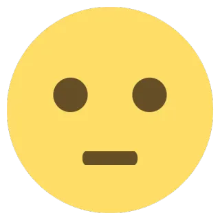 😐 95afc0fd Emoji, Smiley, Neutraal, Gezicht telegram sticker