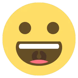 😀 9b2c1779 Emoji, Blij, Glimlach, Geel gezicht, Vrolijk telegram sticker
