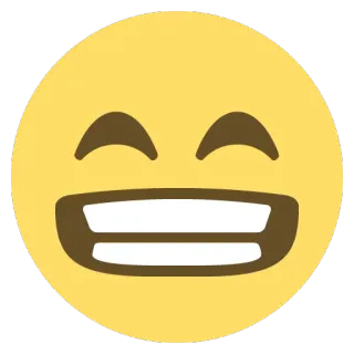 😁 a5d575df Emoji, Smiley, Blij, Gezicht, Expressie, Vreugde telegram sticker