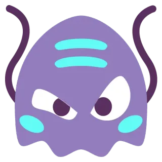 👾 ad9aeef6 sticker, monster, cartoon, paars, blauw, wezen, alien, spookachtig telegram sticker