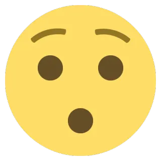 😯 de314594 Emoji, Verrast, Geschokt, Gezicht, Geel telegram sticker