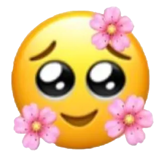 🥺 09b6191a 이모지, 꽃, 귀여운, 카와이, 미소 telegram sticker