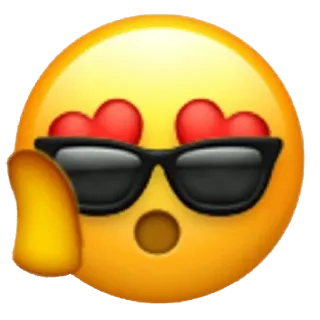 😍 1e54f6f7 이모티콘, 사랑, 안경, 하트, 키스, 로맨틱 telegram sticker