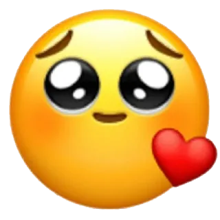 🥺 284e4b83 이모지, 슬픔, 하트, 사랑, 귀여운, 삐침, 애원 telegram sticker