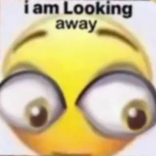 👀 697df166 I am looking away 이모지, 눈, 외면, 밈, 웃긴, 반응 telegram sticker