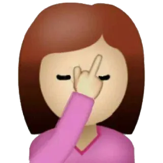 🖕 a0e7699a 이모티콘, 소녀, 가운데 손가락, 불쾌한, 제스처 telegram sticker