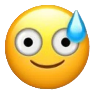 😳 be753eea 이모티콘, 땀, 표정, 얼굴, 초조한, 불안한 telegram sticker