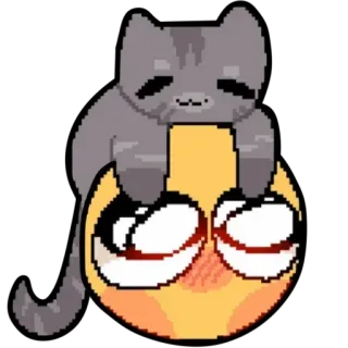 🐱 5c9938b8 gato, emoji, pixel art, fofo whatsapp sticker
