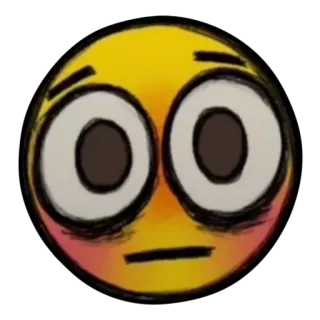 😳 88420fc1 Emoji, Expressão, Estressado, Nervoso, Chocado whatsapp sticker