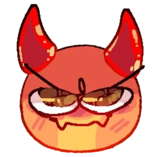 😈 f3d4eb16 diabo, demônio, mal, desenho animado, bravo, chifres whatsapp sticker