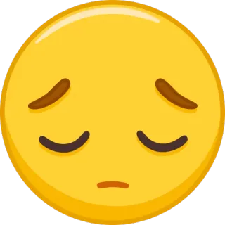 😔 79386a1f Emoji, Sedih, Kecewa, Emosi, Wajah, Kuning telegram sticker