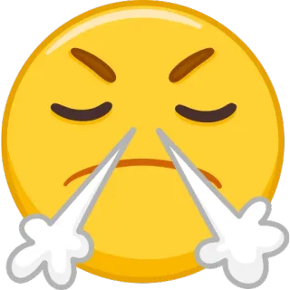😤 c1b6acc8 Emoji, Marah, Uap, Frustrasi, Kesal, Ekspresi telegram sticker