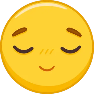 😌 e52dbf35 Emoji, Smiley, Wajah, Tenang, Mengantuk, Senang telegram sticker