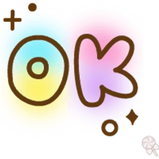 🍥 ea23c42c OK OK, 承認, 同意, パステル, 肯定 whatsapp sticker