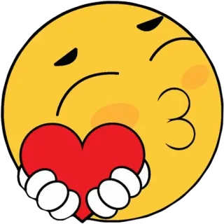 😓 905b3f76 Emoji, Coração, Amor, Beijo, Rosto telegram sticker