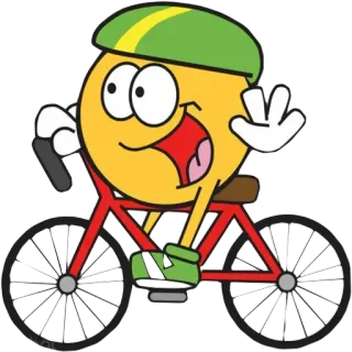 😥 98952044 ciclismo, emoji, bicicleta, transporte, bike, desenho animado, esporte, recreação telegram sticker