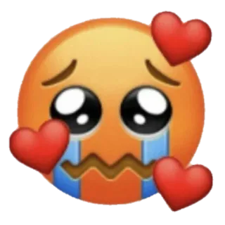 ✨ 3acd959f Эмодзи, Грустный, Плакать, Сердечки, Любовь telegram sticker