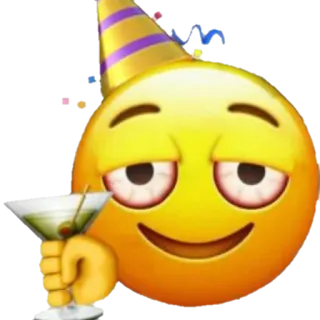 ✨ 88f17aa1 вечеринка, пьяный, эмодзи, праздник, мартини telegram sticker