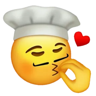 ✨ 8e244d03 шеф-повар, эмодзи, поцелуй, любовь, еда telegram sticker