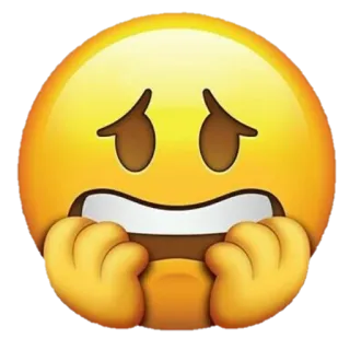 ✨ db04500c Эмодзи, Нервный, Испуганный, Тревожный, Желтый telegram sticker