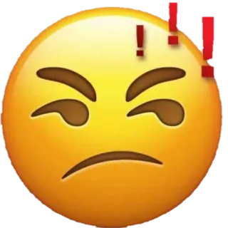 ✨ fb08532f Эмодзи, Злой, Выражение, Лицо, Восклицание telegram sticker