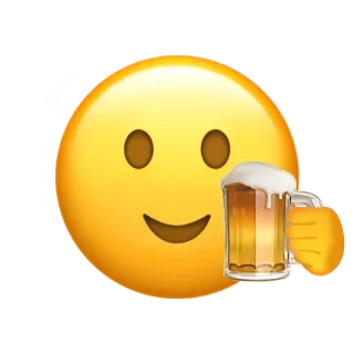 🤝 0fc6e2ac Emoji, Bir, Minuman, Alkohol, Senang, Perayaan telegram sticker